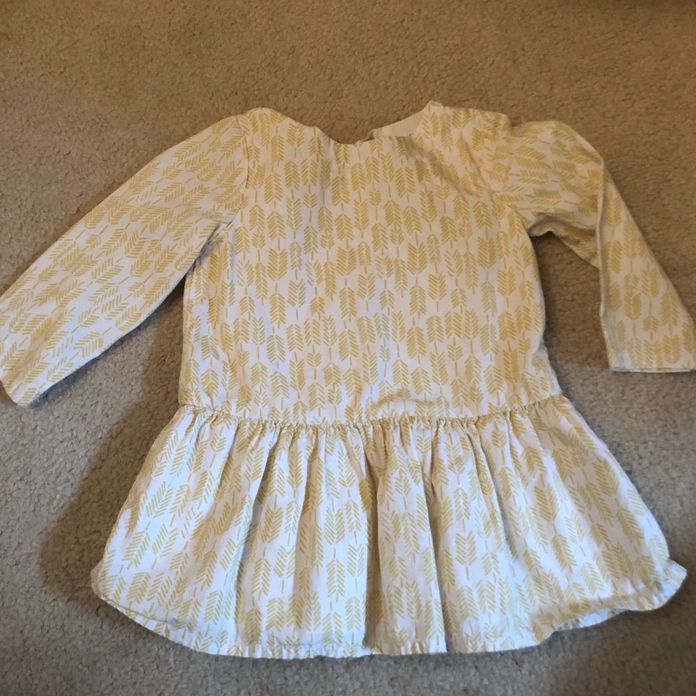 Adorable BabyGap Mustard and Cream Dress
